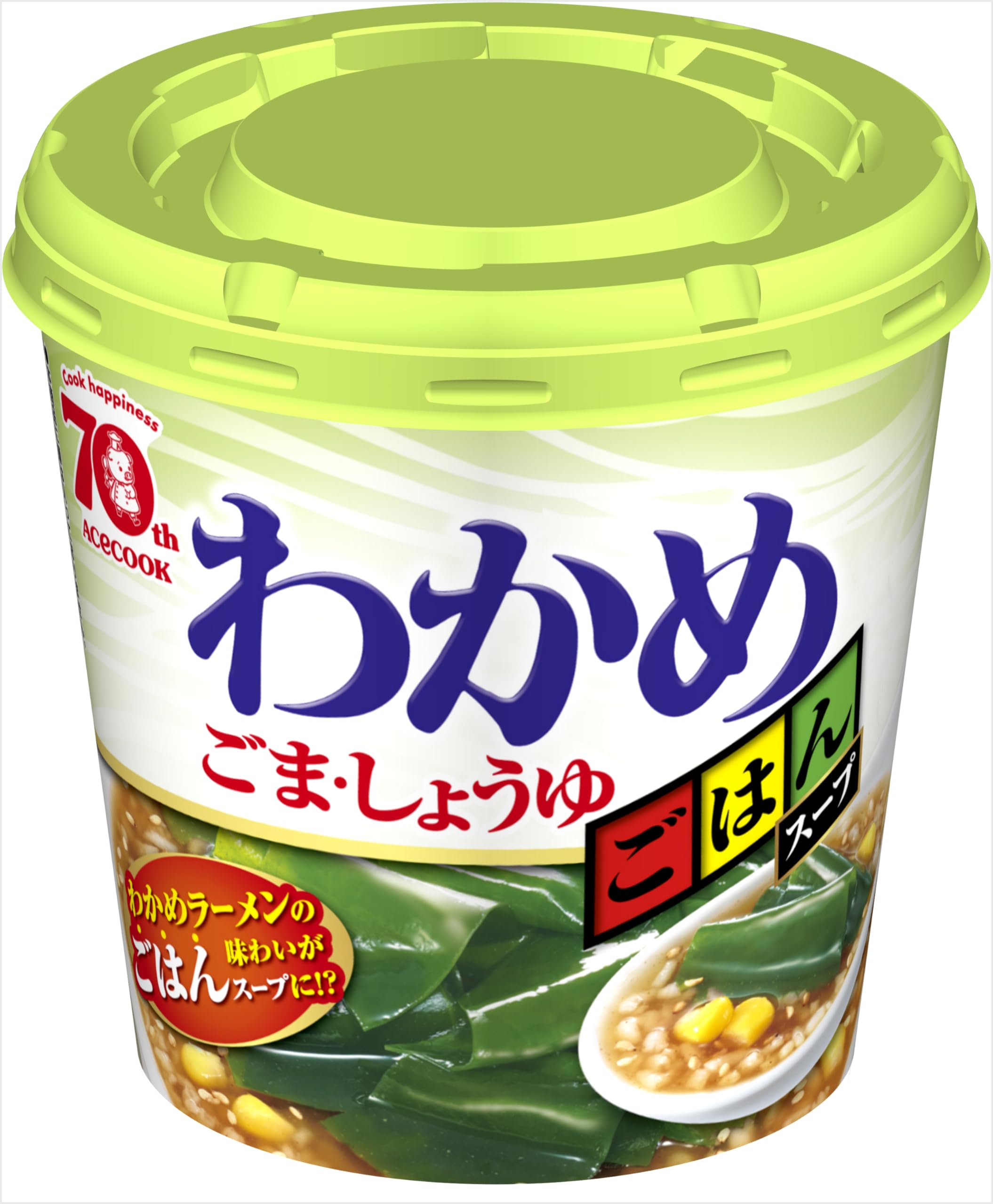 Amazon | エースコック わかめごはんスープ ごま・しょうゆ 36g ×6個